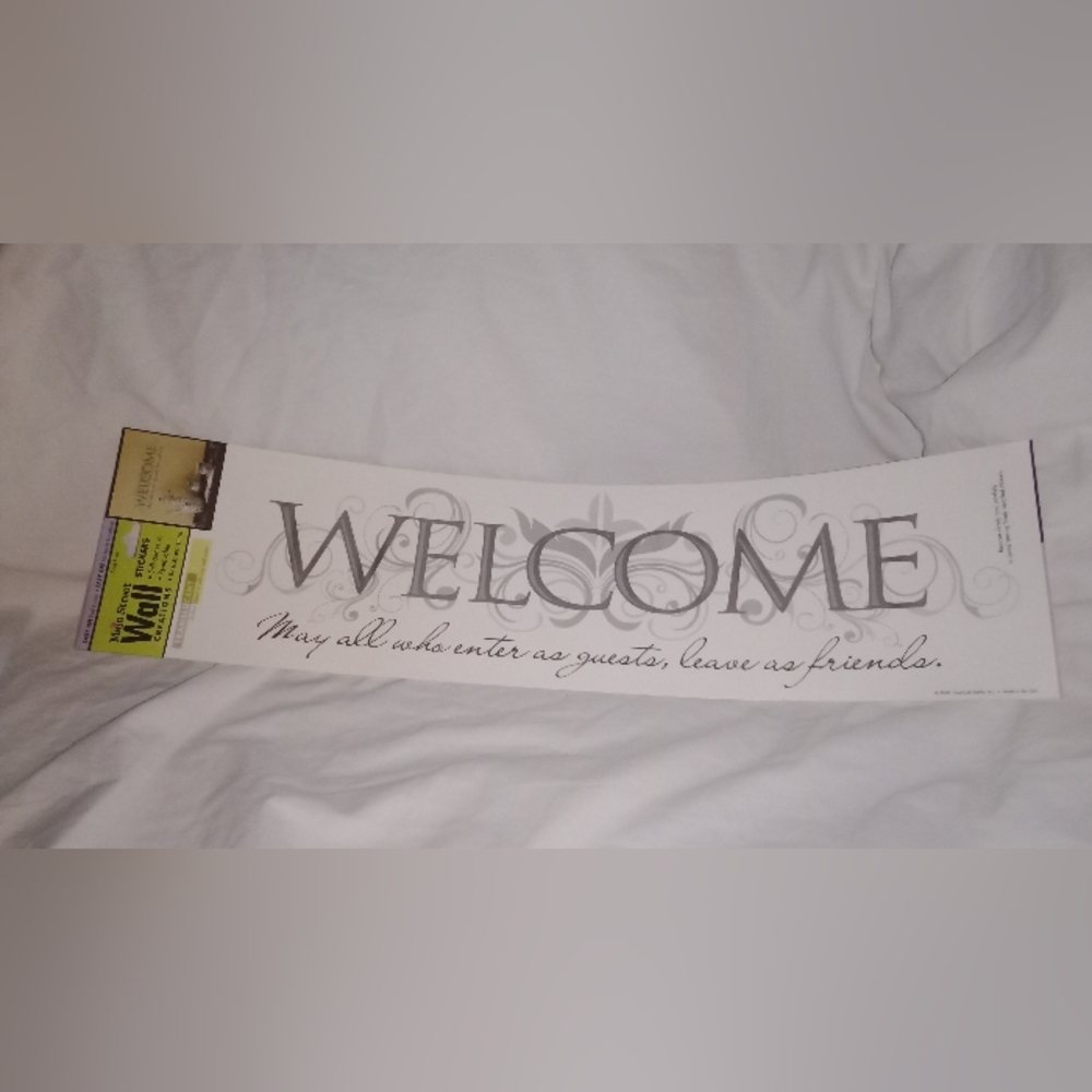 Welcome Friends Wall Decal Wall Decor by Main Street Wall Creations